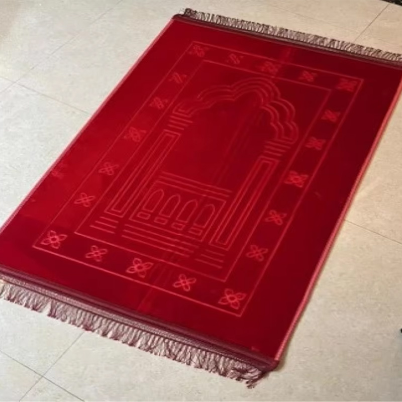 Raschel Printed Non Slip Easy Clean Home Gift Muslim Worship Chinese Factory Prayer Mat 2