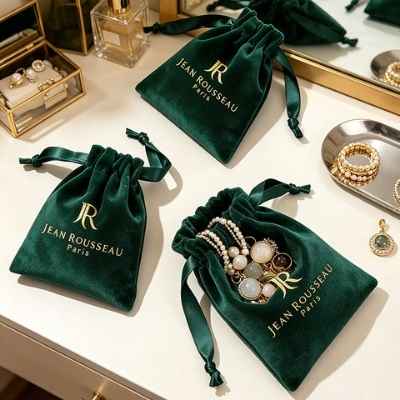 Velvet Drawstring Dust Bag Custom Logo Velvet Pouch 1